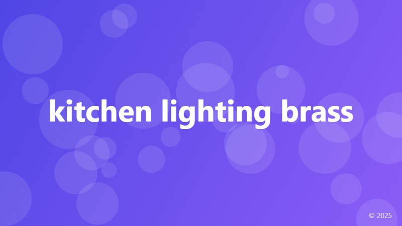 kitchen lighting brass