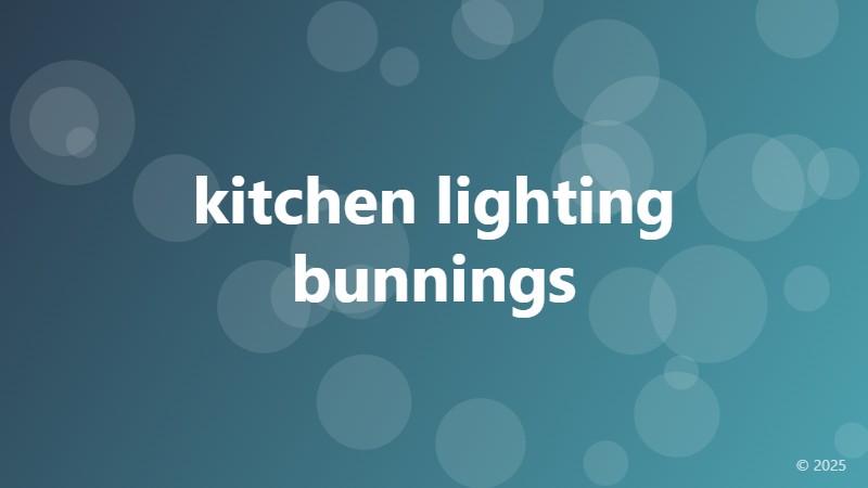 kitchen lighting bunnings