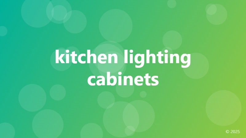 kitchen lighting cabinets