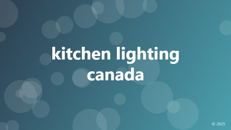 kitchen lighting canada