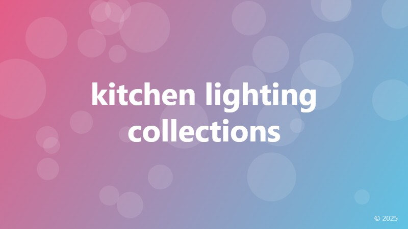 kitchen lighting collections