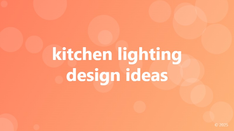 kitchen lighting design ideas