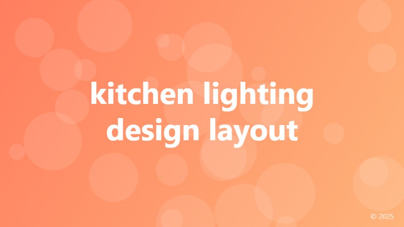 kitchen lighting design layout