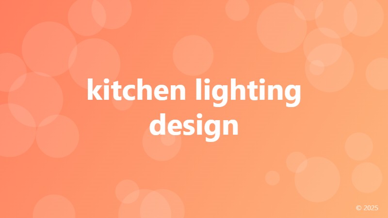 kitchen lighting design