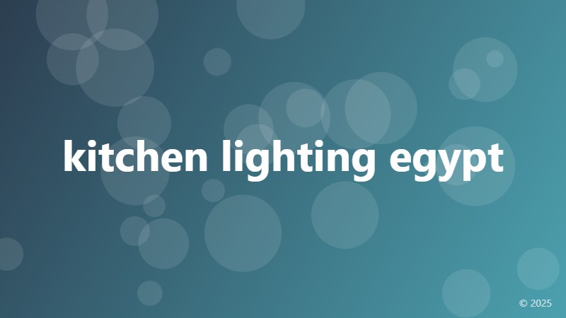 kitchen lighting egypt