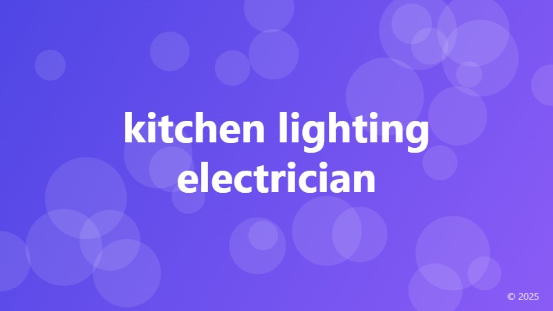 kitchen lighting electrician