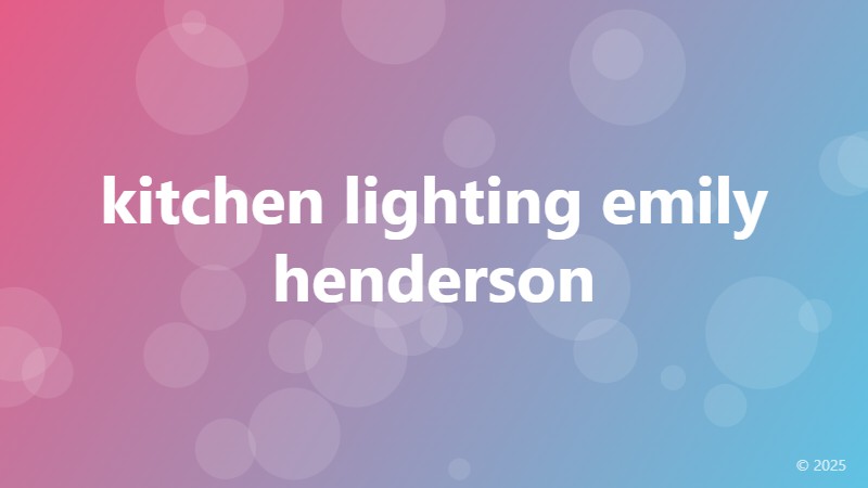 kitchen lighting emily henderson