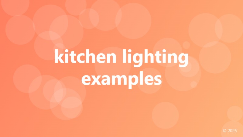 kitchen lighting examples