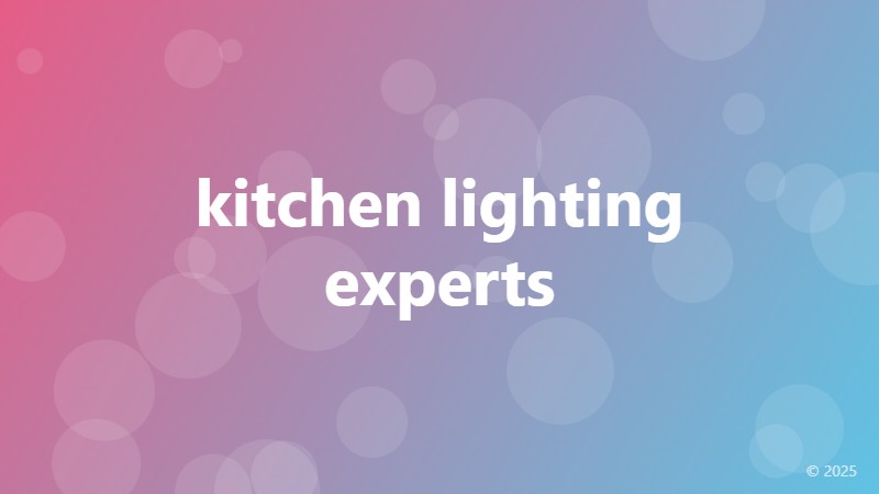 kitchen lighting experts