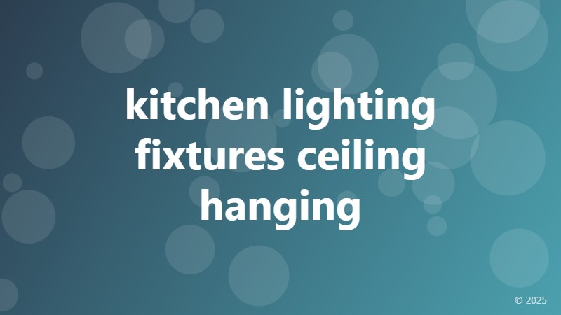 kitchen lighting fixtures ceiling hanging