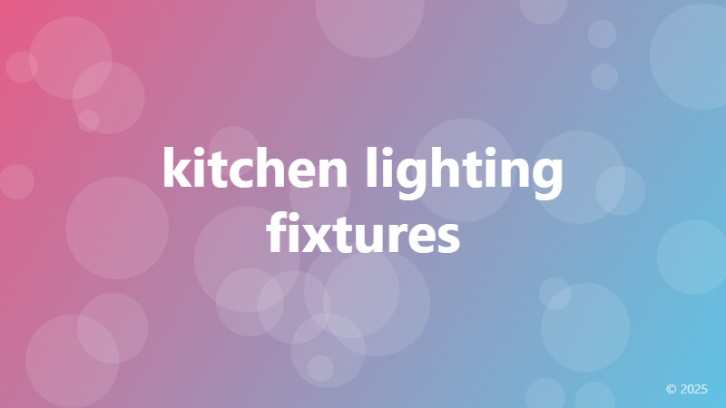kitchen lighting fixtures