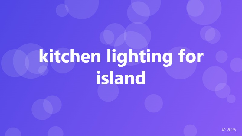 kitchen lighting for island