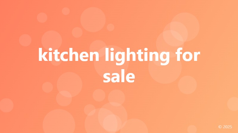 kitchen lighting for sale
