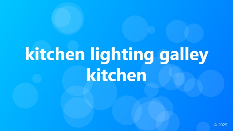 kitchen lighting galley kitchen