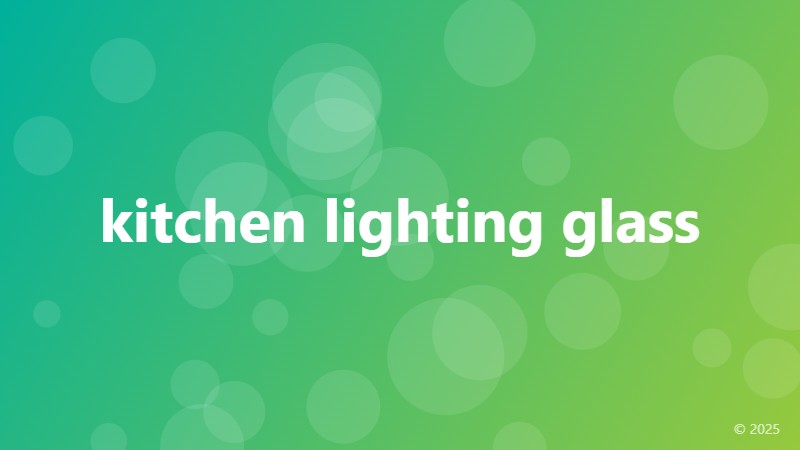 kitchen lighting glass