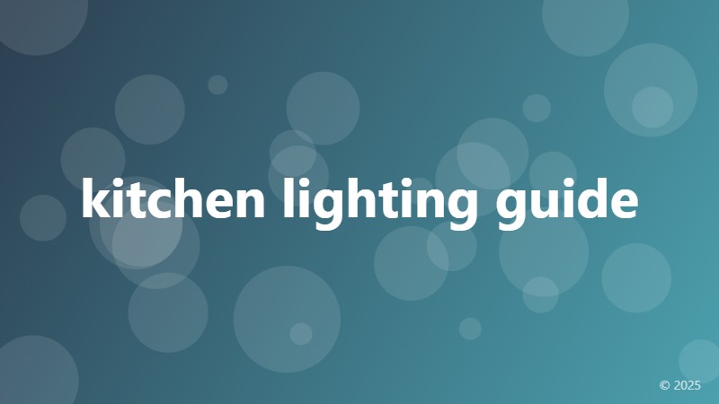 kitchen lighting guide