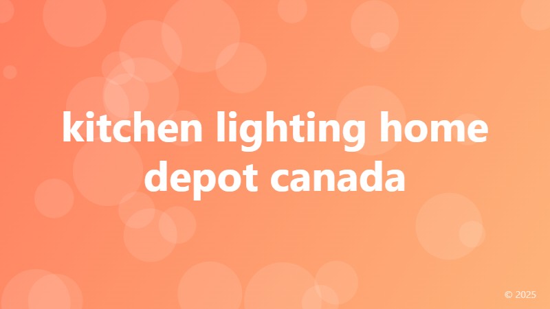 kitchen lighting home depot canada