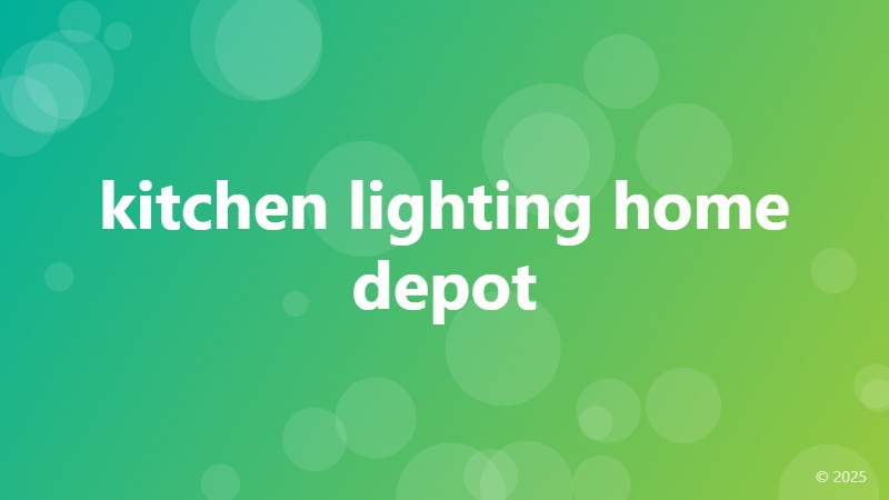 kitchen lighting home depot