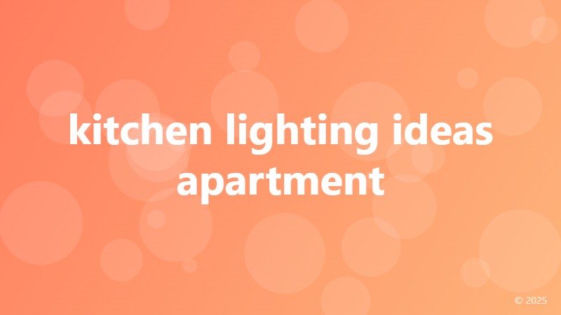 kitchen lighting ideas apartment