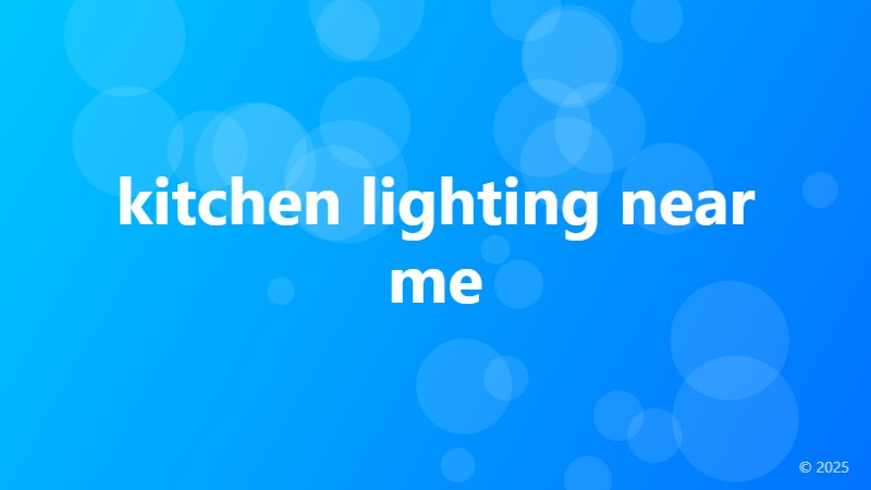 kitchen lighting near me