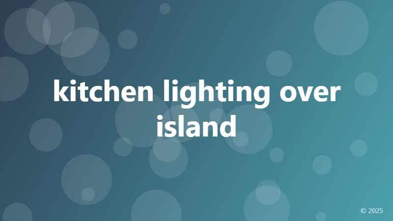 kitchen lighting over island