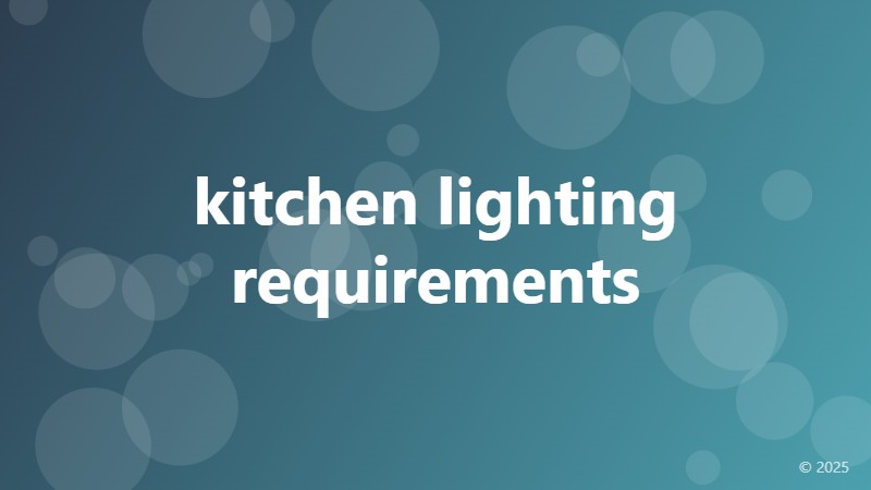 kitchen lighting requirements