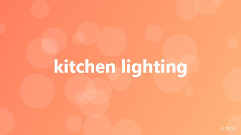kitchen lighting