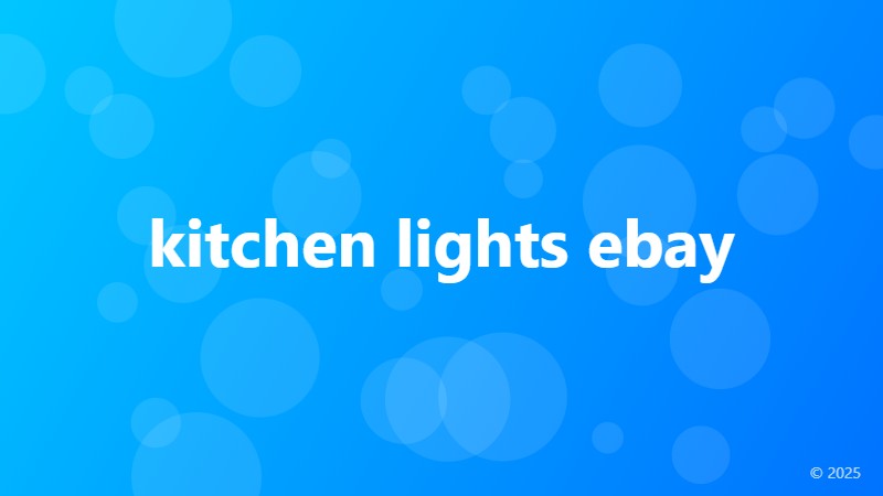 kitchen lights ebay