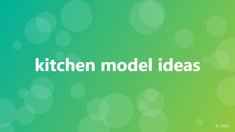 kitchen model ideas