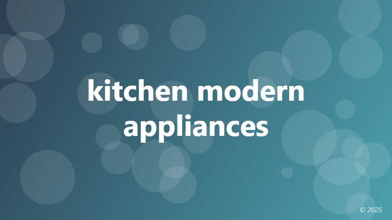 kitchen modern appliances