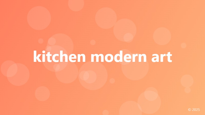 kitchen modern art