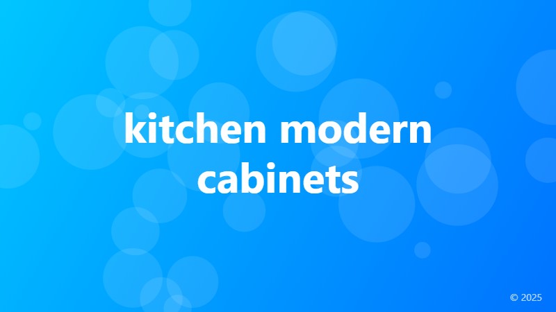 kitchen modern cabinets