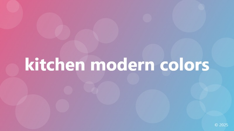 kitchen modern colors