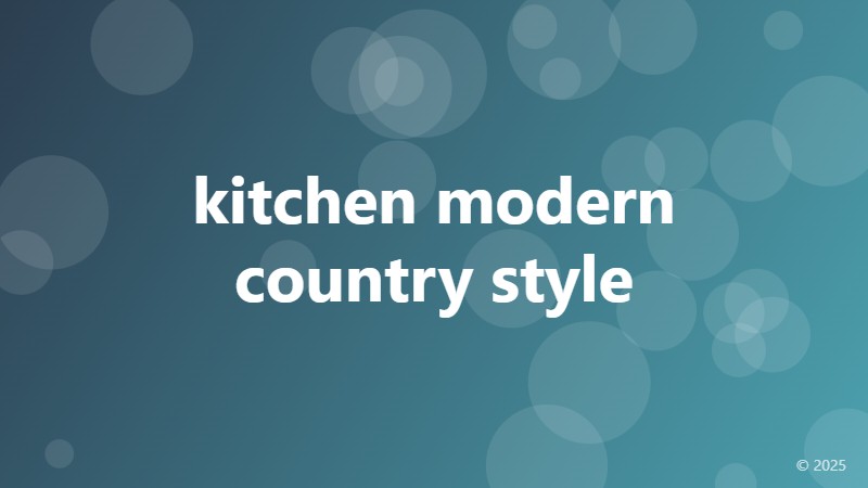 kitchen modern country style