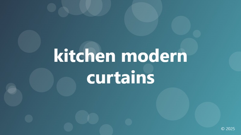 kitchen modern curtains