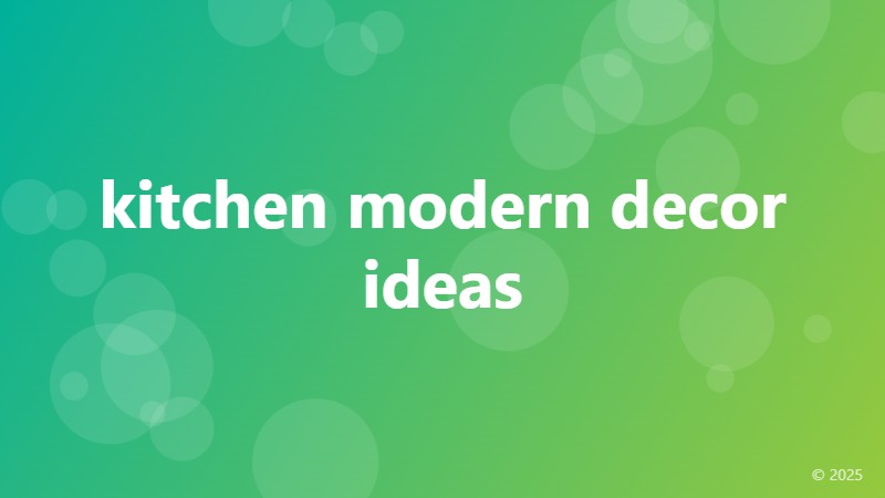 kitchen modern decor ideas