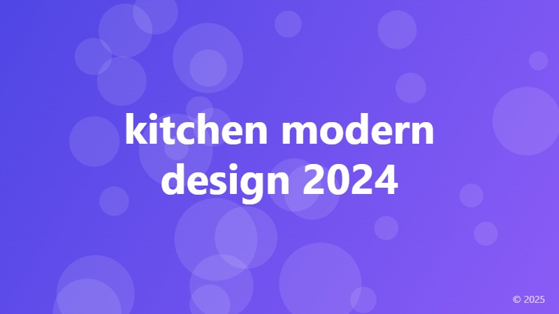 kitchen modern design 2024