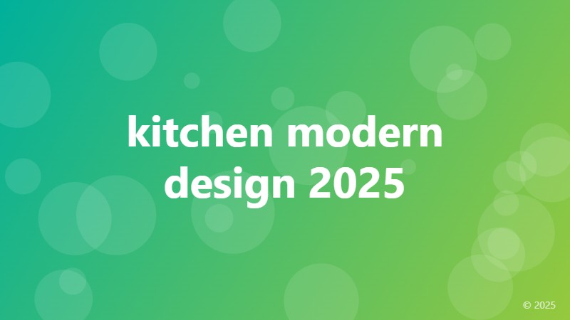 kitchen modern design 2025