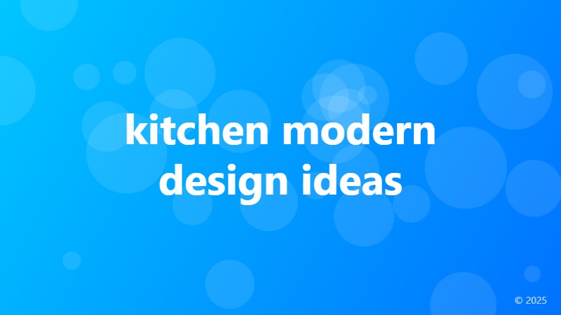 kitchen modern design ideas