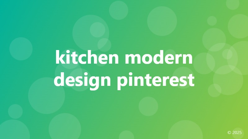 kitchen modern design pinterest