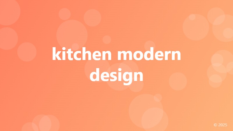 kitchen modern design