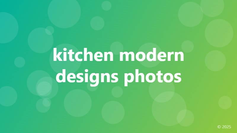 kitchen modern designs photos