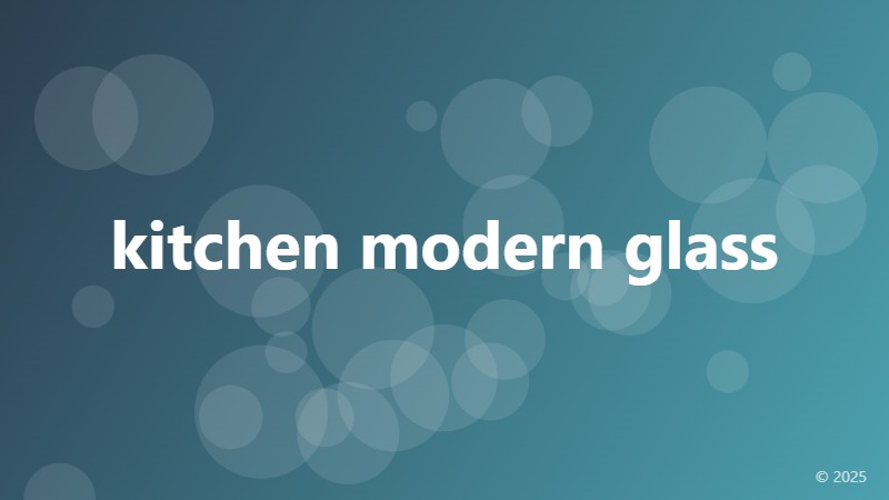 kitchen modern glass