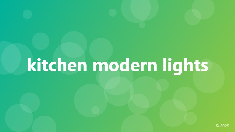 kitchen modern lights