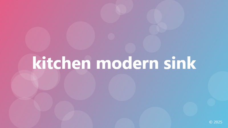 kitchen modern sink