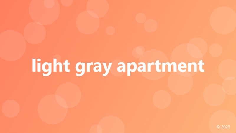 light gray apartment