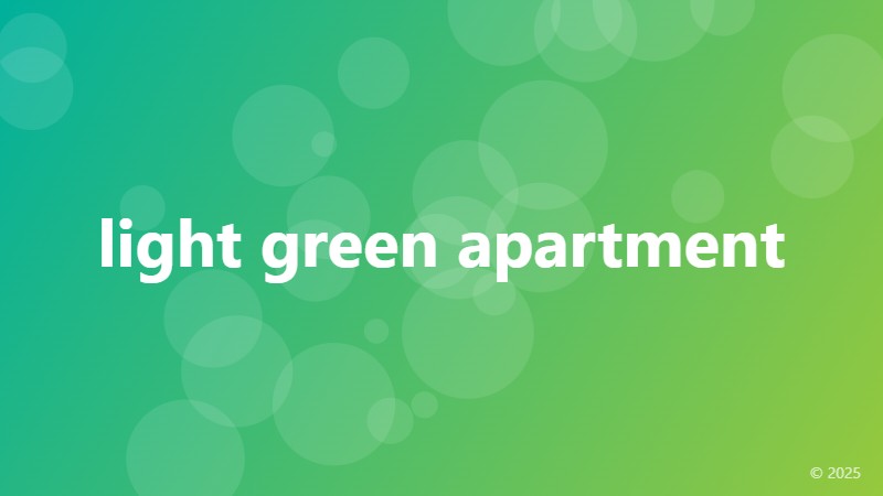 light green apartment