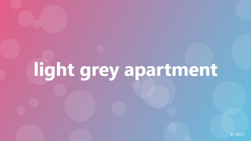 light grey apartment