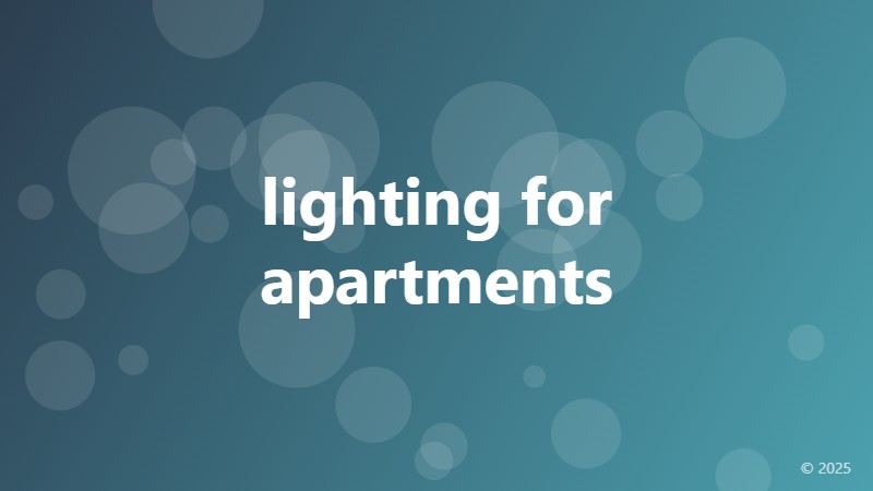lighting for apartments