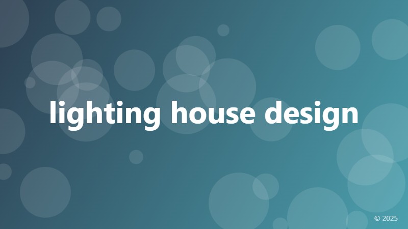 lighting house design